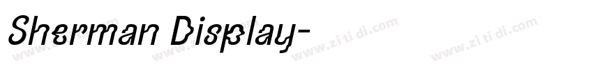 Sherman Display字体转换